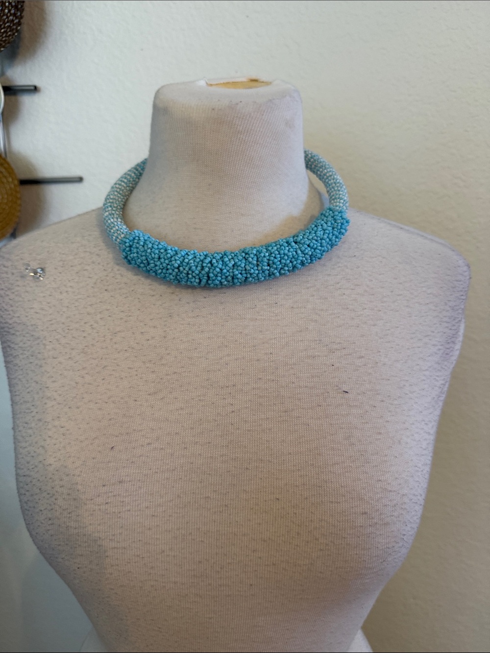 Handcrafted Turquoise Beaded Choker Necklace - Women Jewelry
